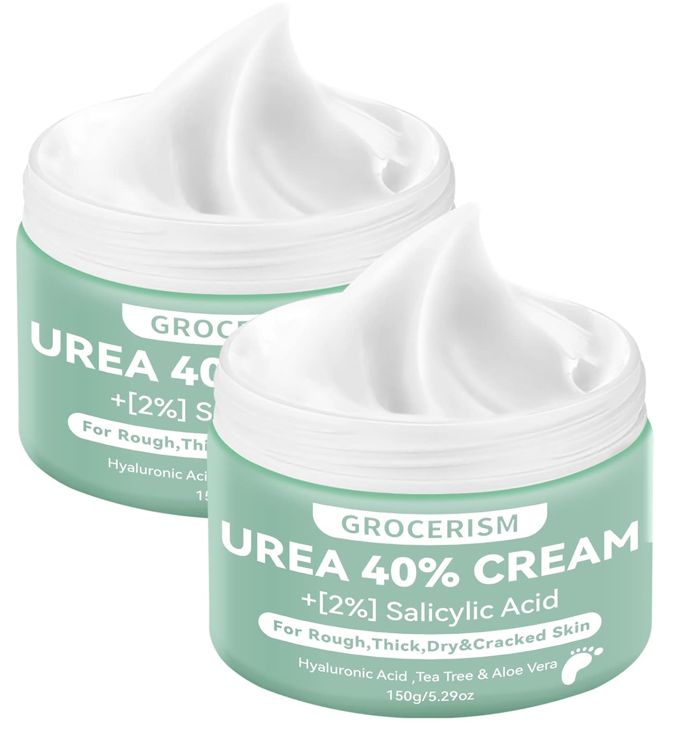 Urea Cream 40% for Feet - Maximum Strength Foot & Hand Cream with Salicylic Acid, Hyaluronic Acid, Tea Tree & Aloe Vera | 8.82 oz