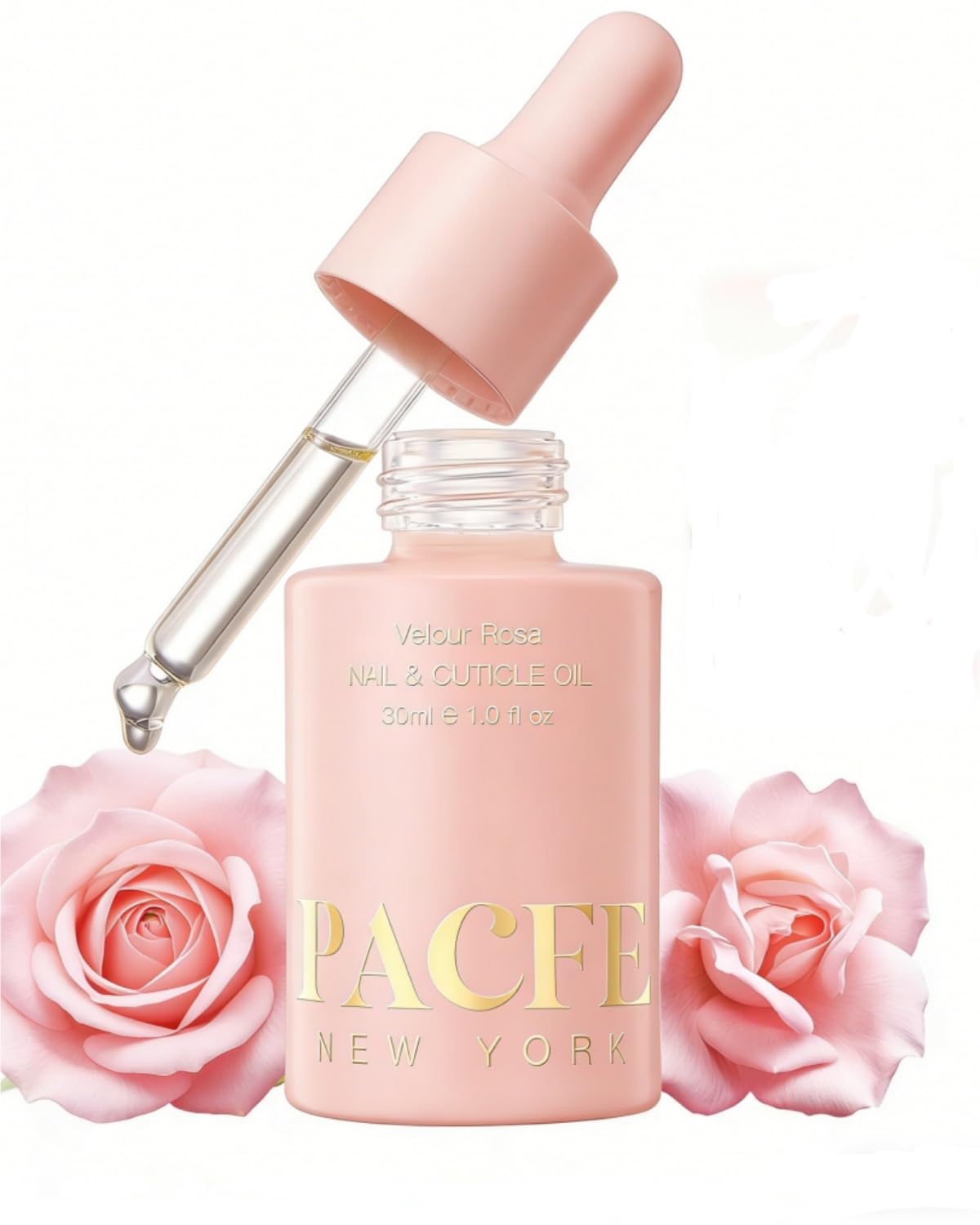 Velour Rosa Nail & Cuticle Oil | Natural Plant-Based Treatment with Jojoba Oil & Vitamin E - Deep Hydration for Dry Nails & Cuticles - 1.0 fl oz