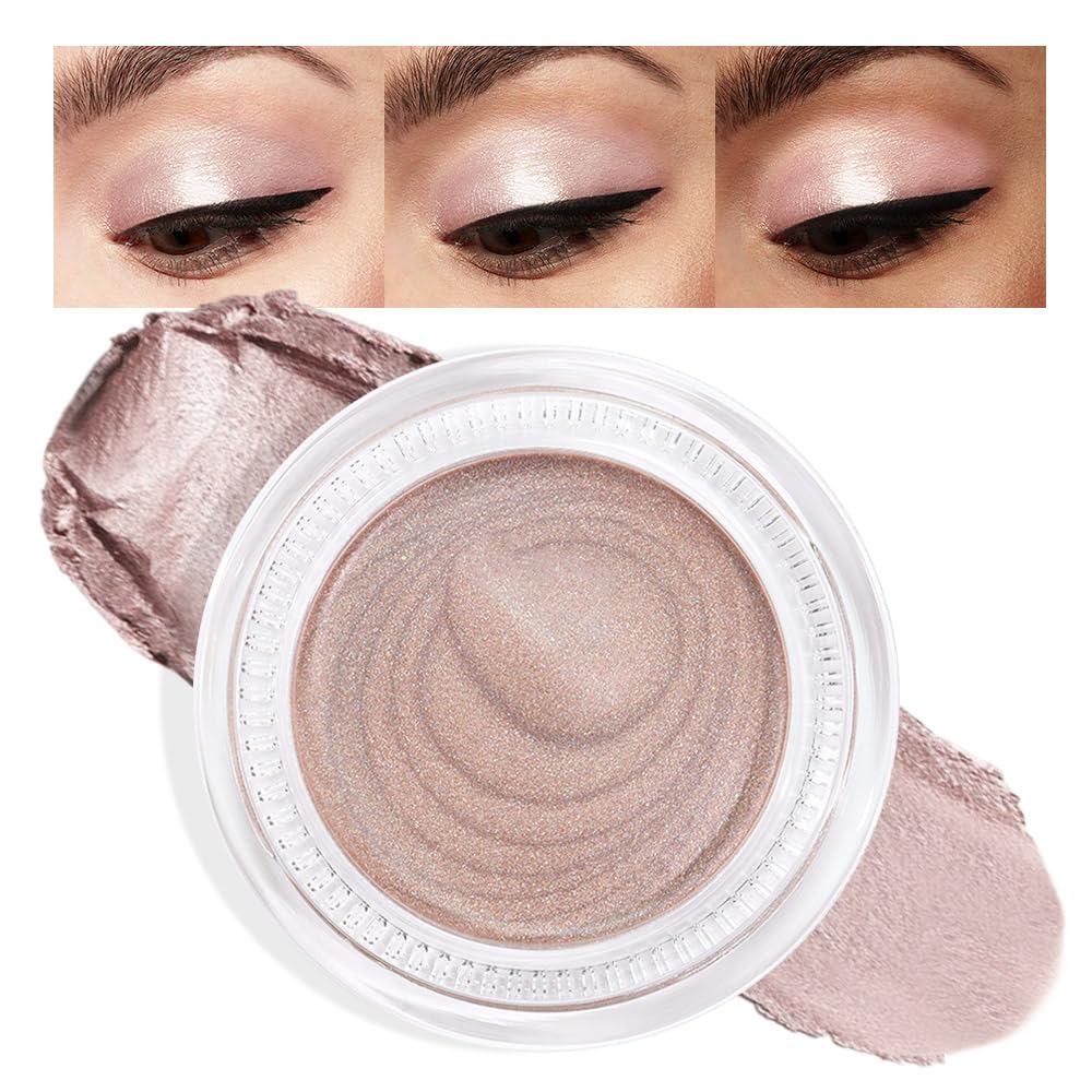 Antique Rose Shimmer Eyeshadow Palette - Cream Glitter Holographic Makeup for Mature Women | Talc-Free, Paraben-Free, Cruelty-Free