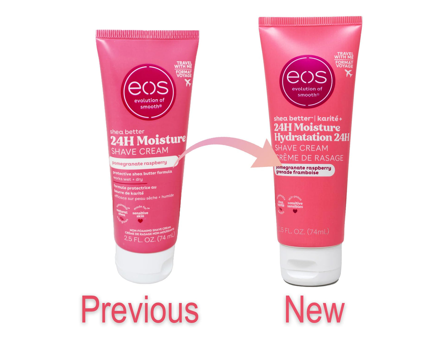 Evolution- of- Smooth Shave Cream Pomegranate Raspberry, 2.5 oz for Women (4 Pack)