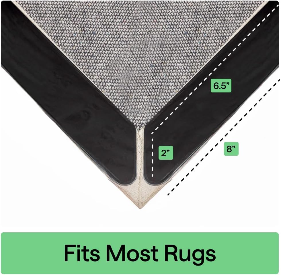 Gorilla Grip® Rug Gripper Pads - 16 Reusable Double-Sided Stickers for Area Rugs | Renter-Friendly, Non-Slip Solution