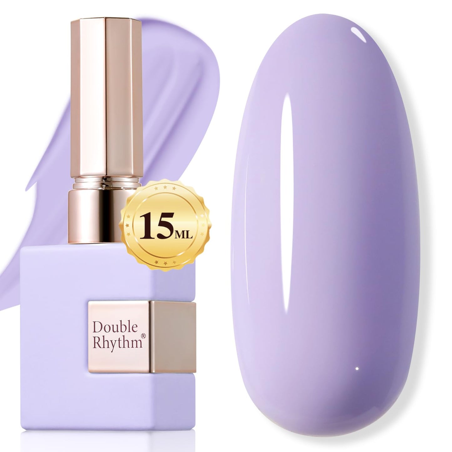 Gel Nail Polish - Double Rhythm 15ML Pearl White Soak Off for Art Manicure | DIY at Home