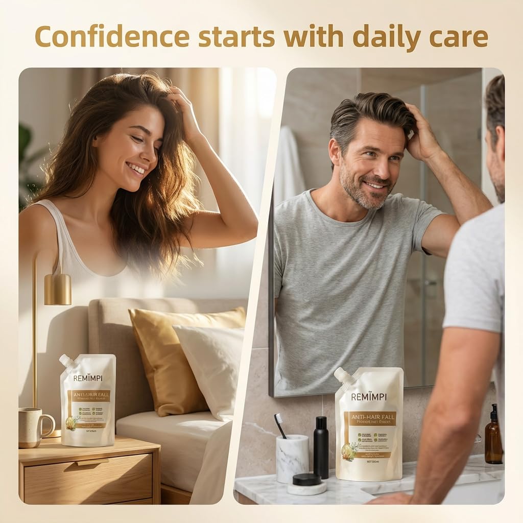 Herbal Anti-Fall Shampoo - Ginger & Ginseng Scalp Cleanser | Strengthening Formula for Thinning Hair, 300ml (2-Pack)
