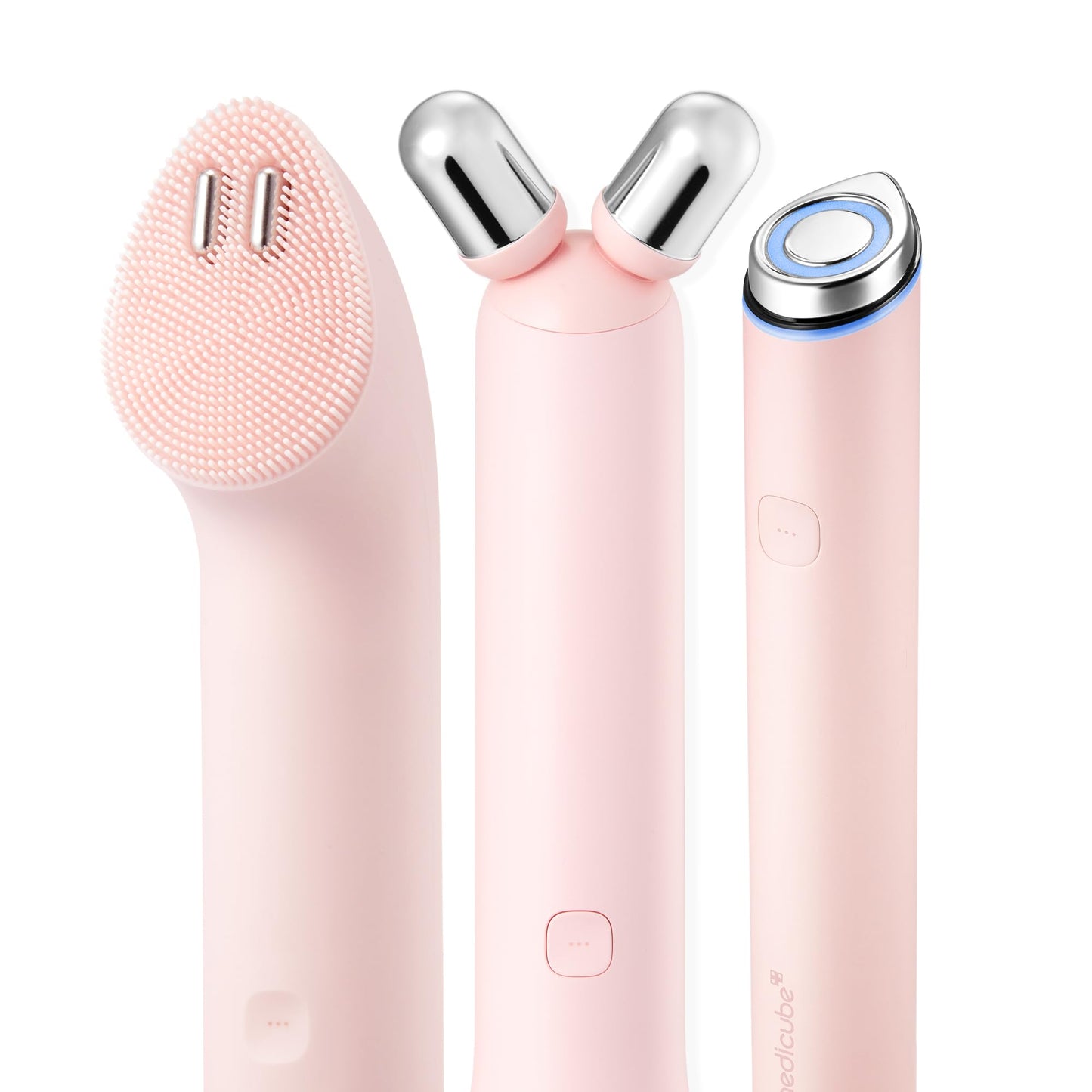 medicube Mini Booster Pro Plus Full Facial Device Set | 3-in-1 Korean Facial Device for Makeup Removal & Pore Cleansing, Skin Definition & Body Care, Skincare Boost with 3 Modes | Pink