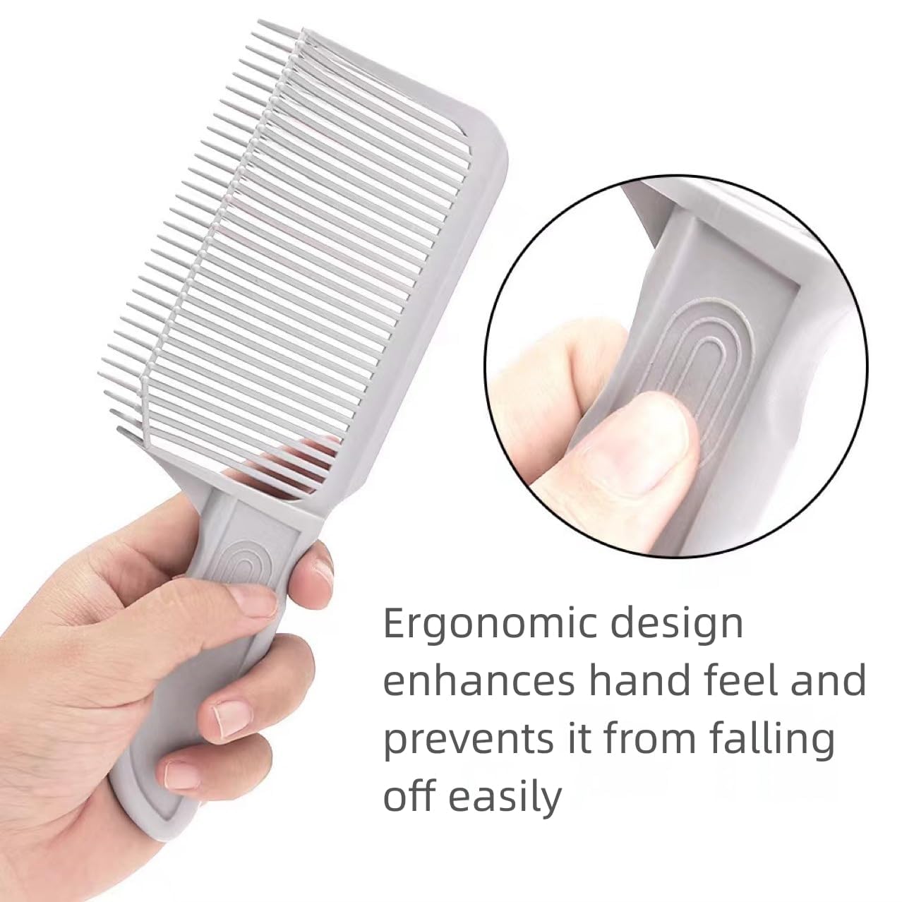 V-Shaped Comb Hair Blending Tool - Professional Fade Comb for Men | Heat Resistant, Grey 1pc