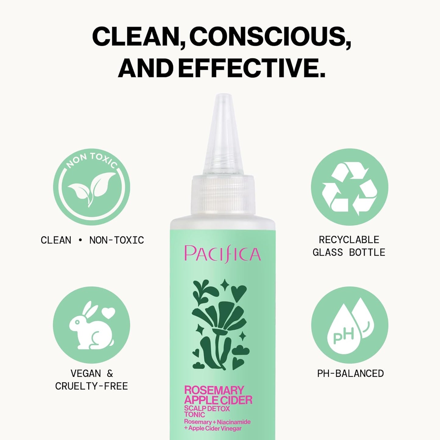 Pacifica Scalp Detox Tonic - Exfoliating Scalp Treatment with Glycolic & Salicylic Acid | 5 oz
