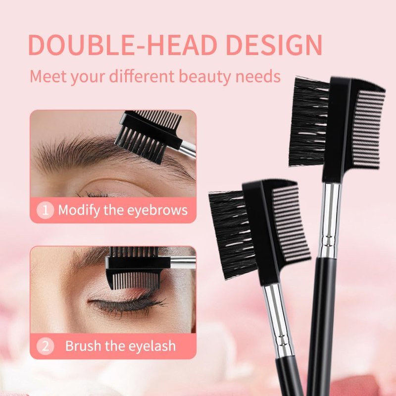 Eyelash Comb and Eyebrow Brush Set - 10 PCS Makeup Tools for Eyelash Extensions | Perfect for Grooming