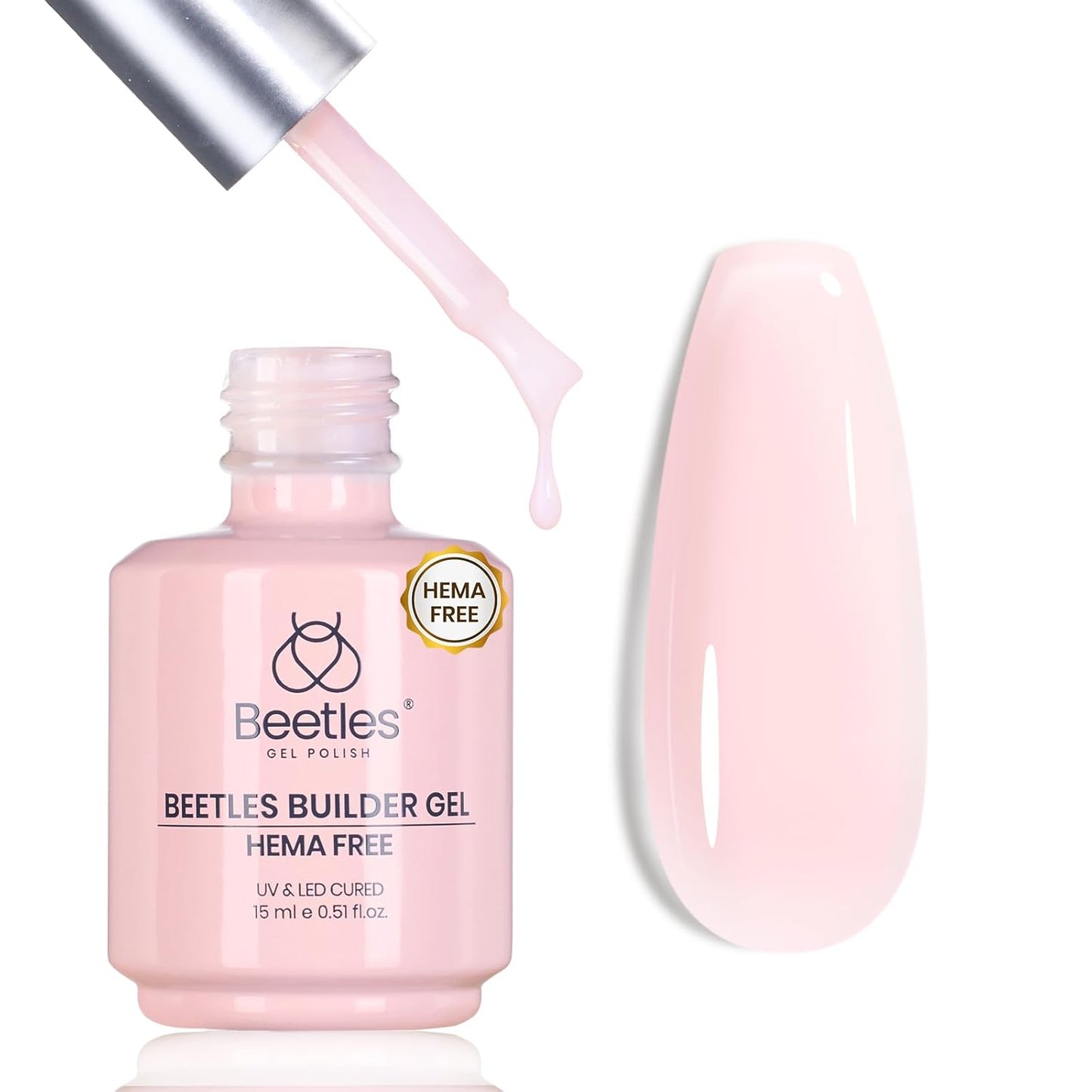 Beetles Builder Gel - Nail Strengthening Clear Gel Set | 3 Pcs for DIY Salon Use, Perfect for Beginners