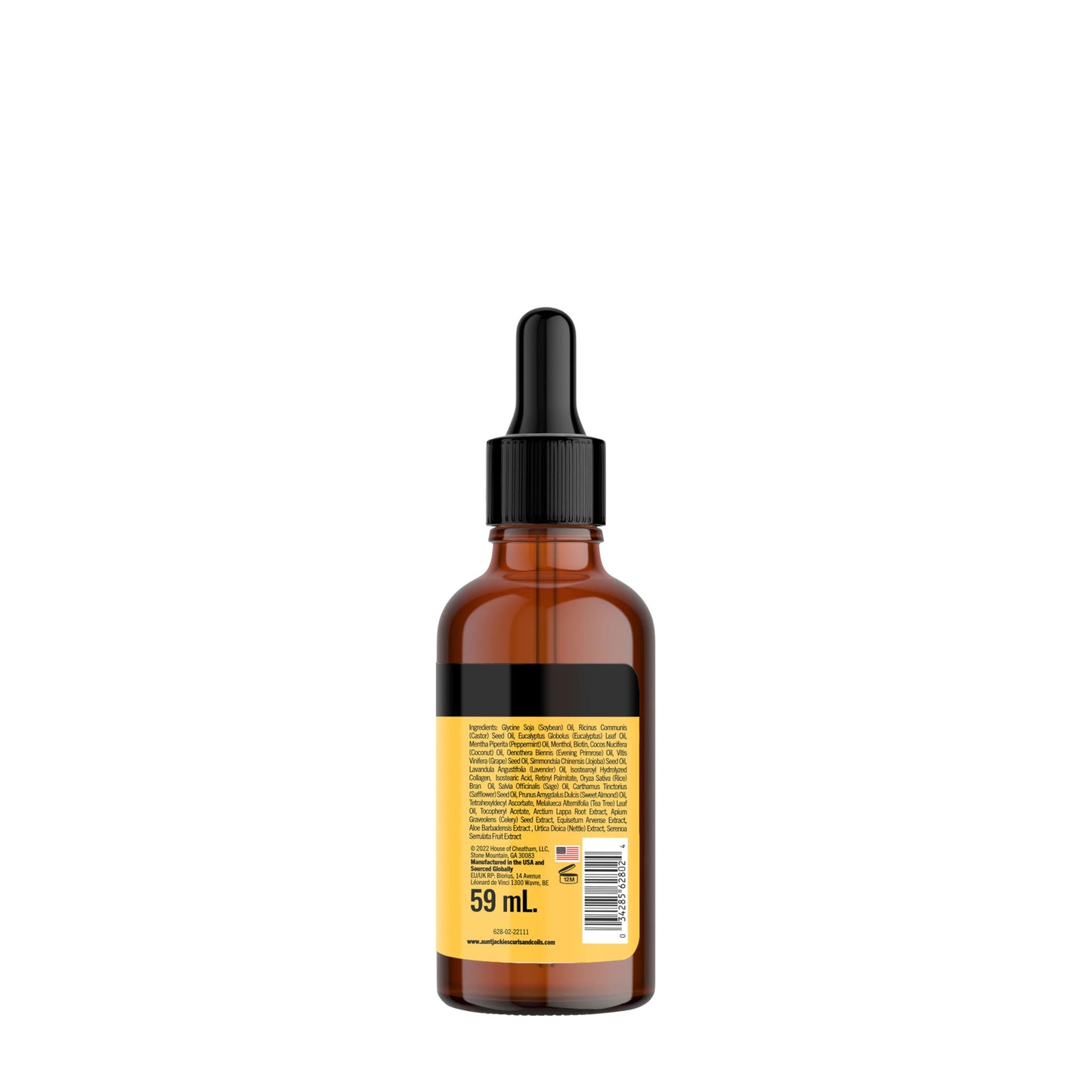 Aunt Jackie's Elixir Essentials Hair & Scalp Oil, Saw Palmetto, Jamaican Black Castor Oil & Grapeseed Oil, Nourishes, Thickens & Supports Hair Growth, 2 oz