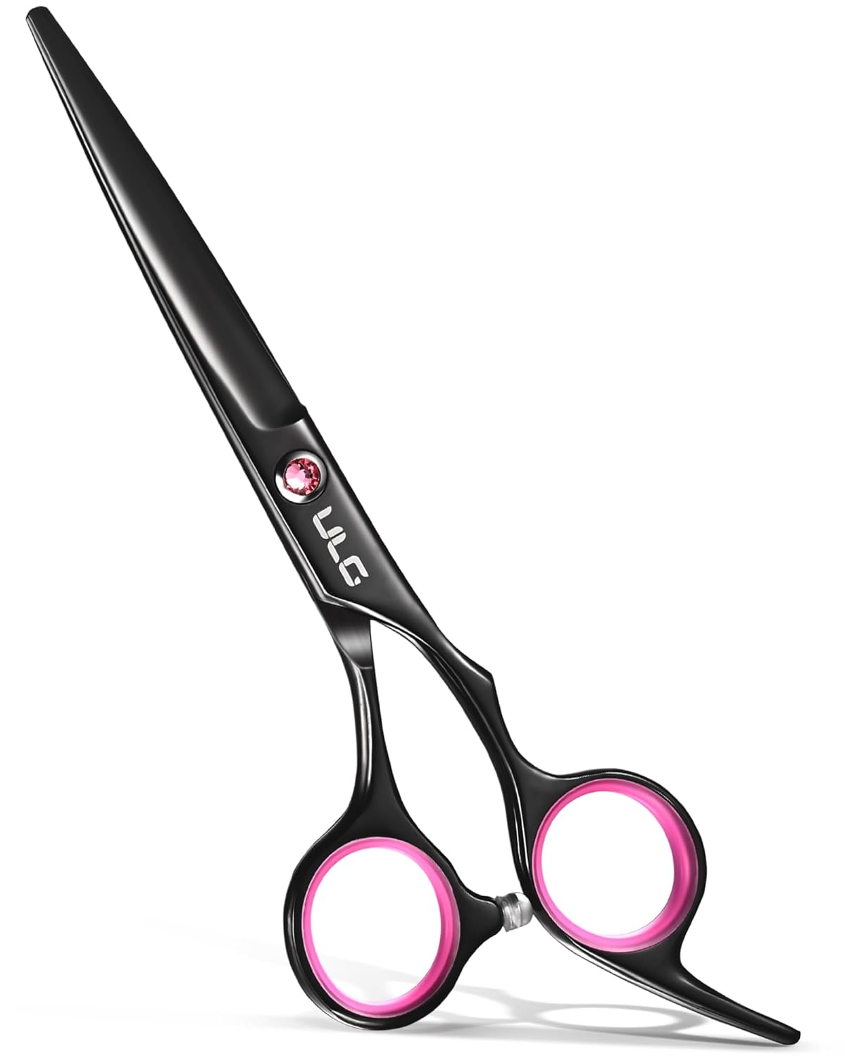 Left-Handed Hair Cutting Scissors - ULG 6.5-Inch Razor Edge Barber Shears | Japanese Stainless Steel, Blue Fingerhole Ring