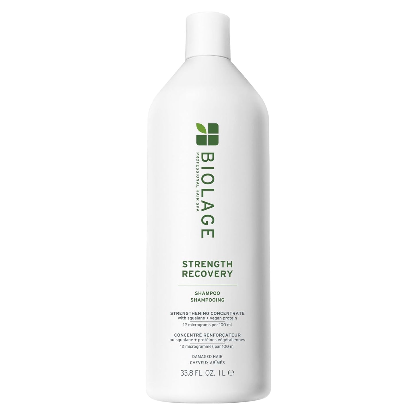 Biolage Strength Recovery Shampoo - Strengthens & Detangles Damaged Hair | Olive Squalane & Vegan Proteins