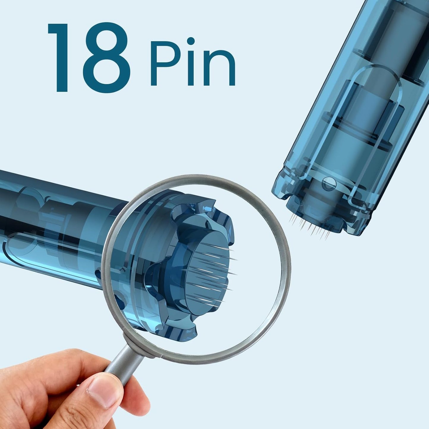 Microneedling Pen Cartridges - 12Pcs 18Pin for Dr Pen M8S/A11/A8S/A9 | 0.25mm Home Use