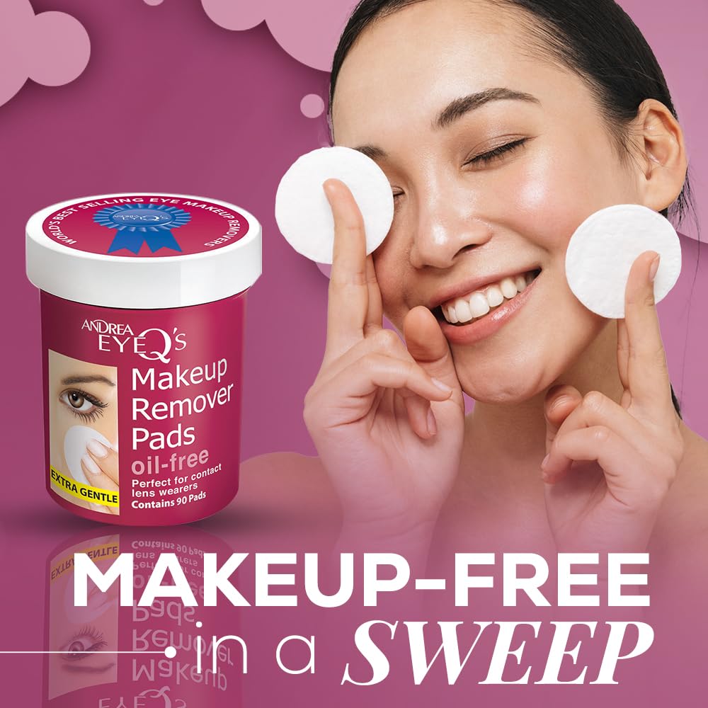 Andrea Eye Q's Eye Makeup Remover Pads, 65 Count