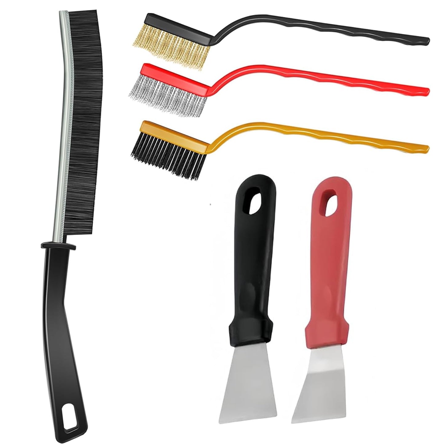 Crevice Cleaning Brush Set, Hard Bristle Cleaning Supplies for Kitchen, Bathroom, Corner, Grout, Sink 6pcs