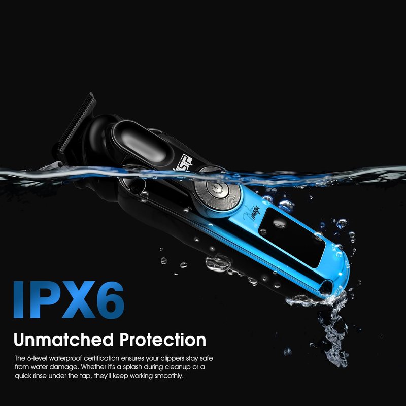 DSP Men's Grooming Kit, Beard Trimmer for Men, Nose Trimmer, Body Trimmer, Foil Shaver, T-Blade, Mustache, Cordless Hair Trimmer, IPX6 Waterproof,2 Speeds Adjustable, Gift for Men (Blue)