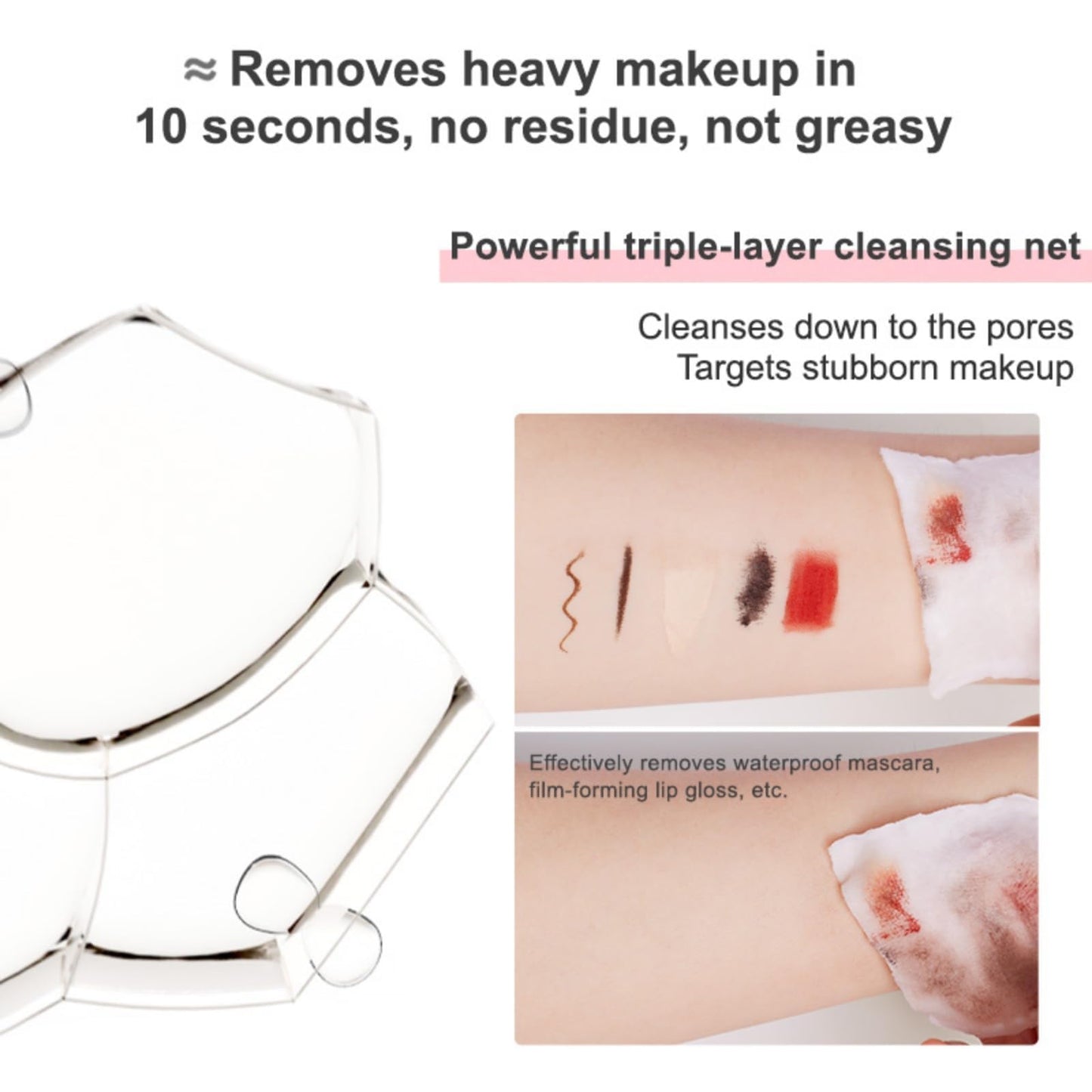 JUDYDOLL Eye & Lip Make Up Remover- Removal of Heavy Makeup,Gentle Cleanser Iron Mascara&Waterproof Makeup, Plant Formula with No Irritation, Fast, Safe&Easy, Sensitive Skin Friendly