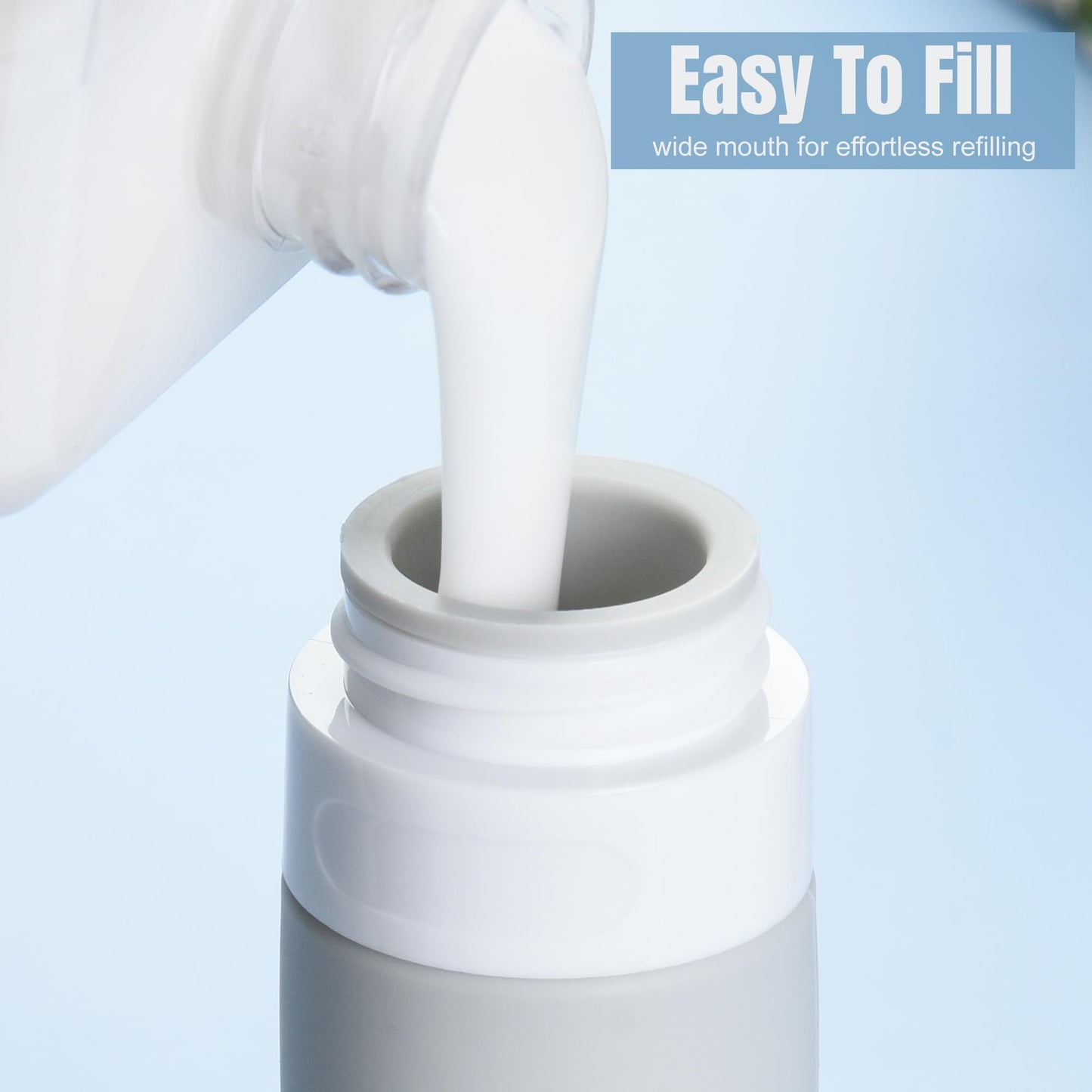 YNSHOUNA Pre-printed Silicone Travel Bottles for Toiletries 3oz