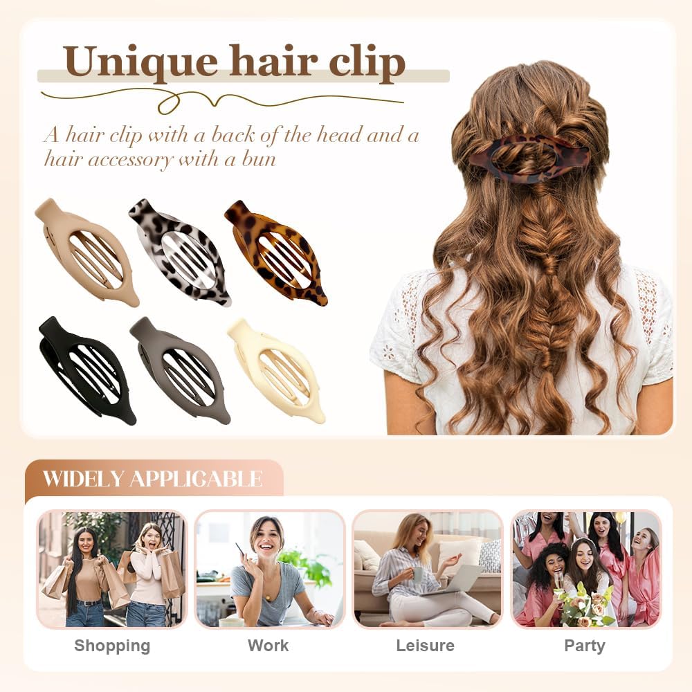 Flat Hair Clips for Women - 3PCS No-Slip Grip Claw & Duckbill Styling Accessories | Perfect for Thick or Thin Hair