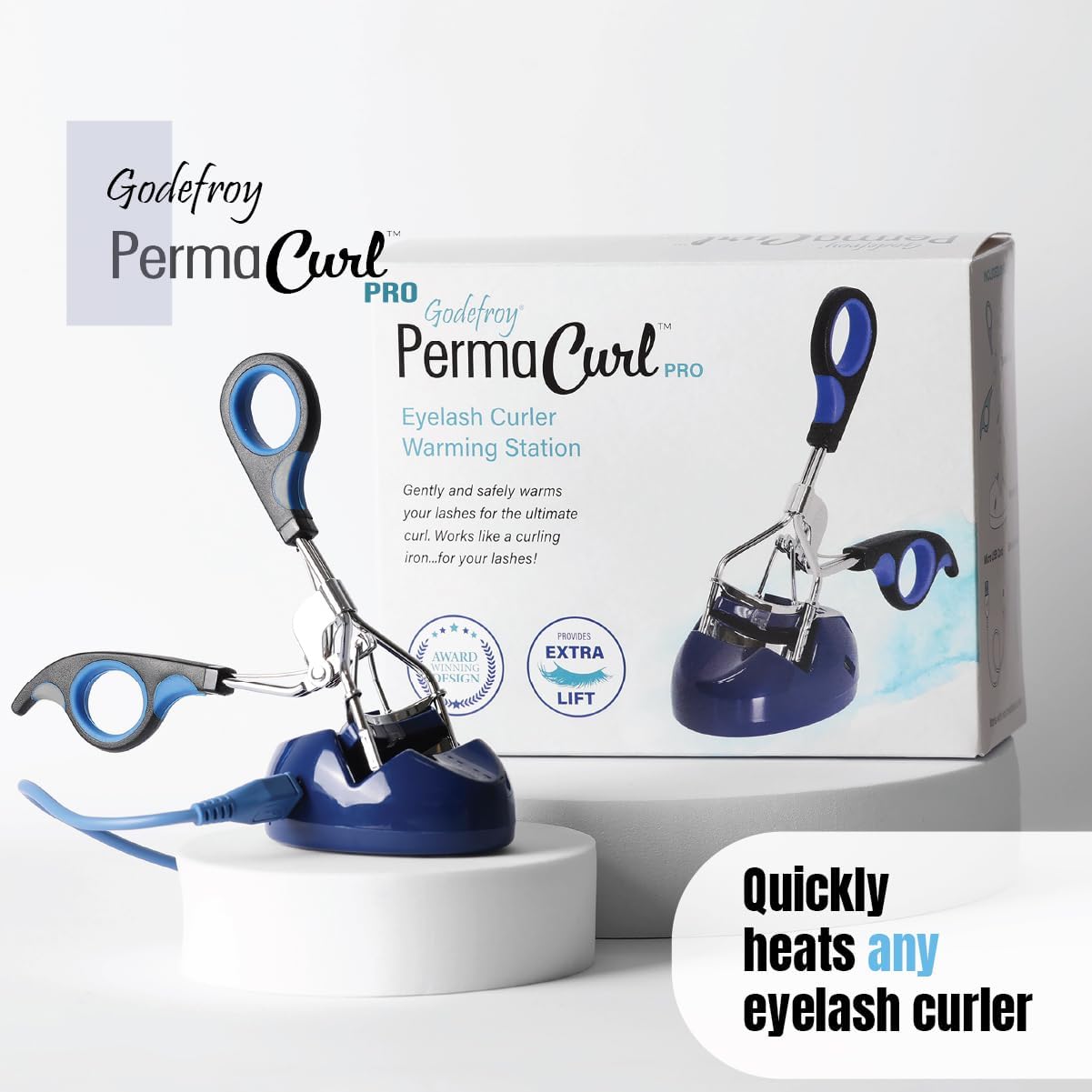 Heated Eyelash Curler - USB Powered Warming Station with Copper Infused Pads | Perfect for Lash Lifts