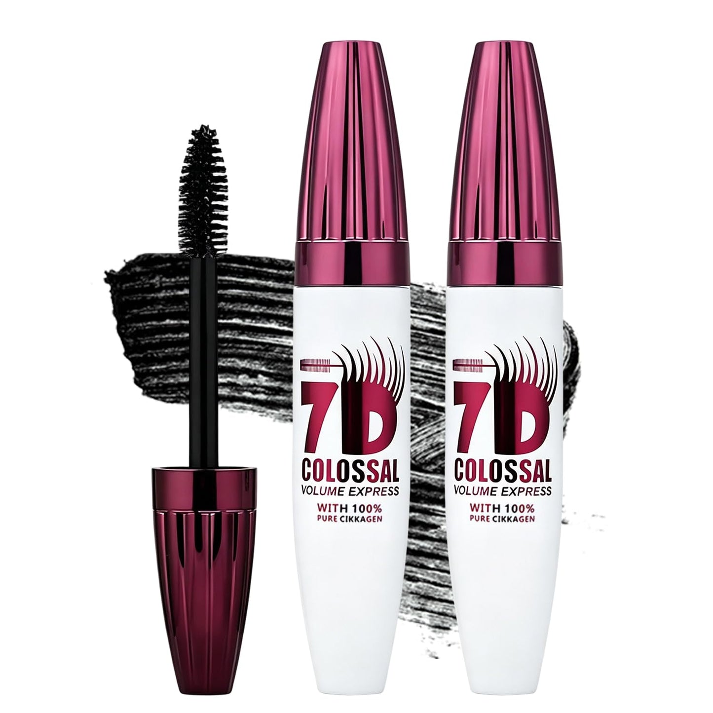 Waterproof Volume Mascara - 2PCS Lengthening & Thickening Formula for Fuller Lashes | Long-Lasting, Smudge-Proof