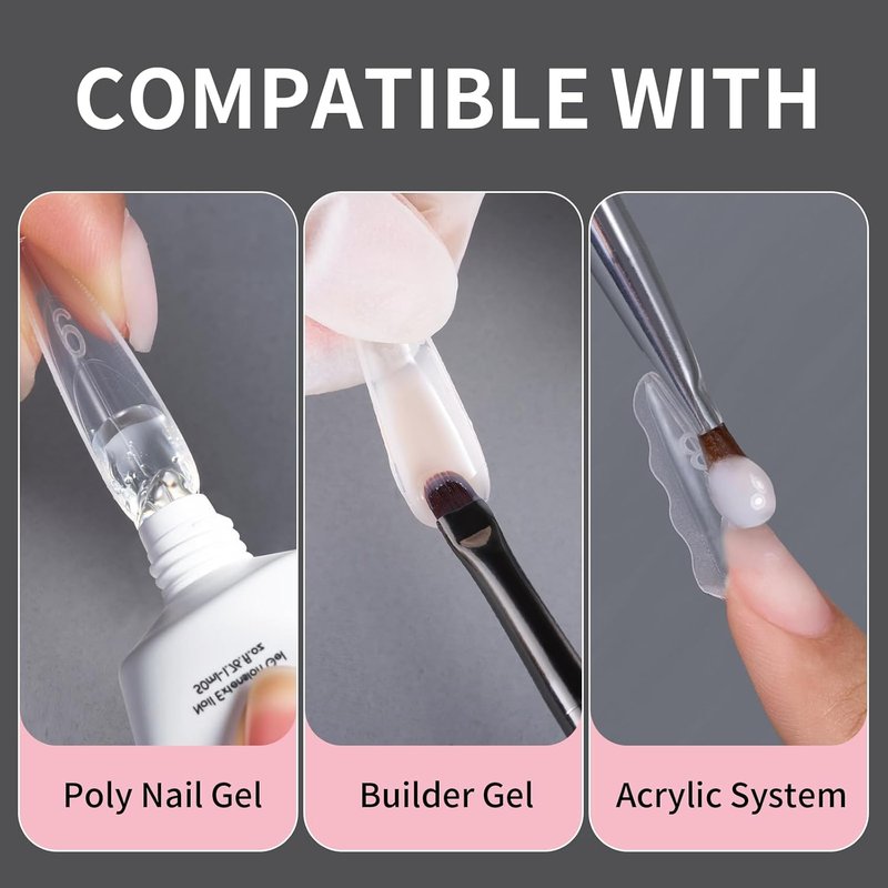 Makartt Dual Nail Forms - Long Almond Shape Molds for Gel Extensions | 280 Pcs, 14 Sizes, Reusable DIY Manicure