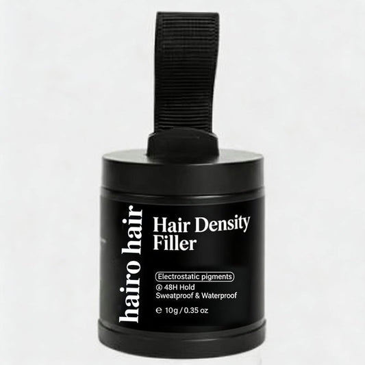 Hair Density Filler - Waterproof Hairline Powder for Bald Spot Concealing | Instant Gray Root Touch Up (Black)