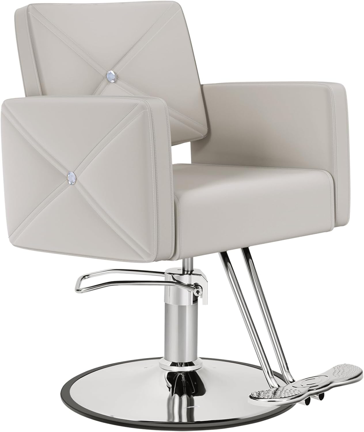Reclining Salon Barber Chair - 360° Swivel, Adjustable Height, Heavy Duty Hydraulic | Matte Black