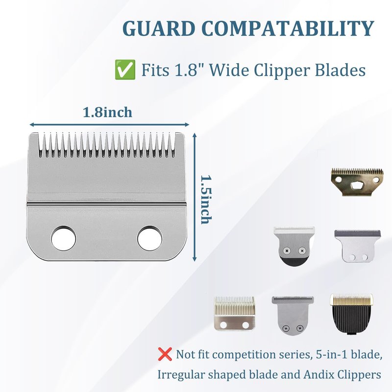 CR8GR8 Clipper Guards Set, 10 Professional Cutting Guides (1/16" to 1") Compatible with Most Wahl Clippers, Replacement Guards for Wahl Hair Clippers