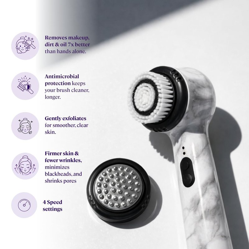 Michael Todd Beauty Soniclear Allure 2026 Reader’s Choice Award Winner Facial Cleansing + Exfoliation Brush System with Antimicrobial Protected Bristles, 4 Speeds, Serum Infusion Head + Travel Case
