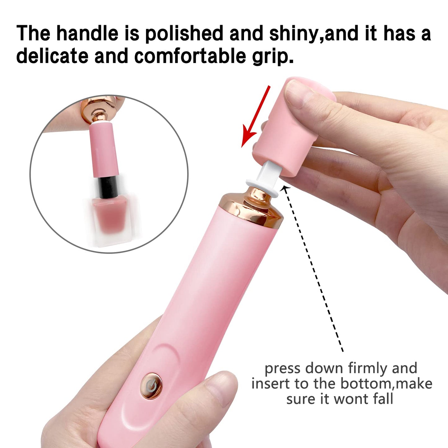 ZLMONDEE Pink Electric Nail Lacquer Shaker, Glue Shaker for Eyelash Extensions, Eyelash Lacquer Shaker, Electric Shaker Time Saving Handsfree Tool Glue Nails Polish