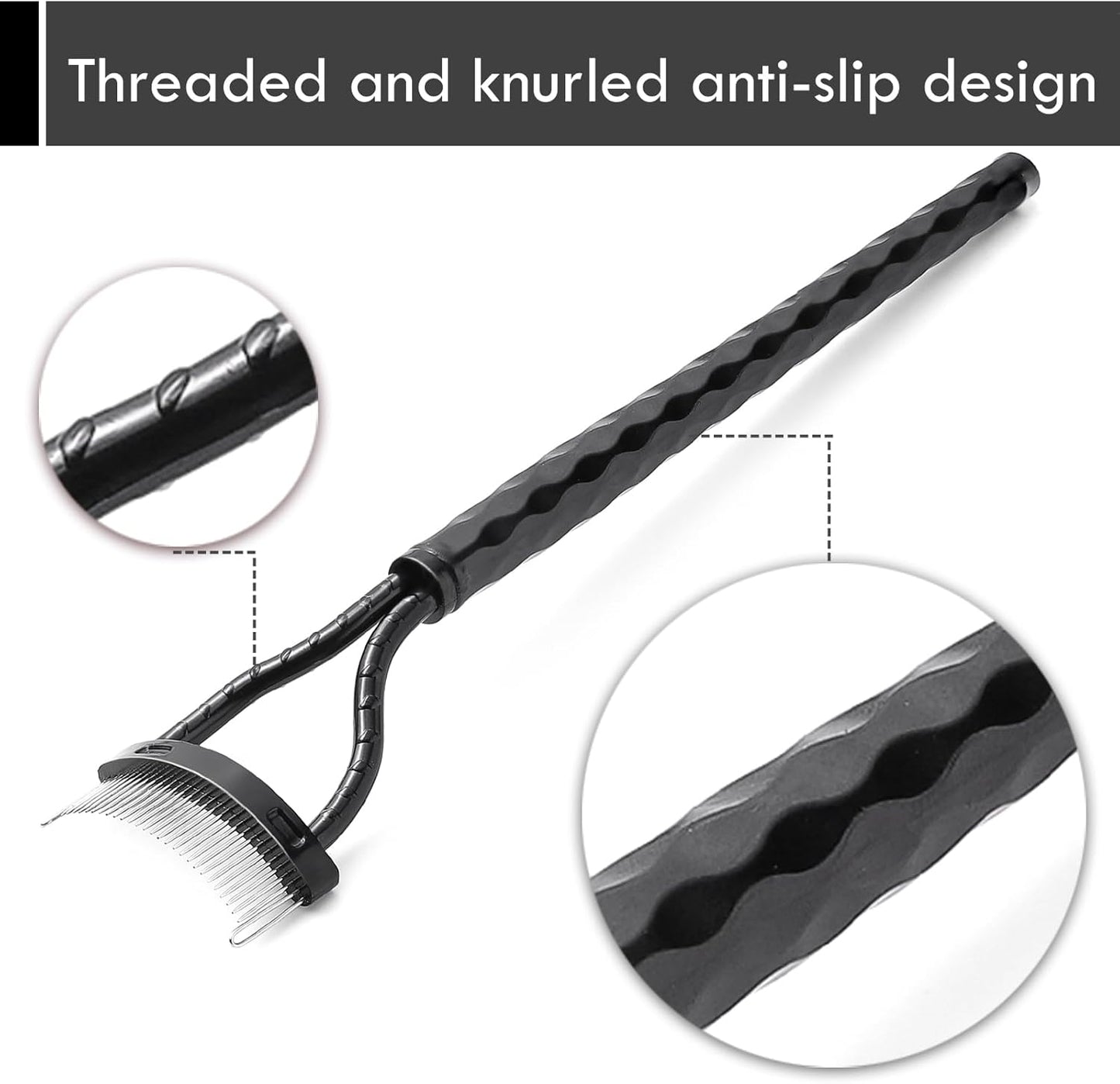 Eyelash Comb Separator - Arc Designed Eyelash Definer Applicator with Cover | 2 Pcs Black