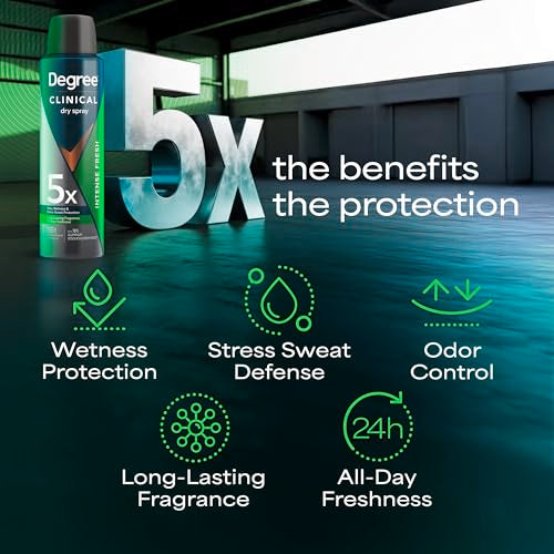 Degree Clinical Antiperspirant Dry Spray Intense Fresh 3.8 oz (Pack of 1)