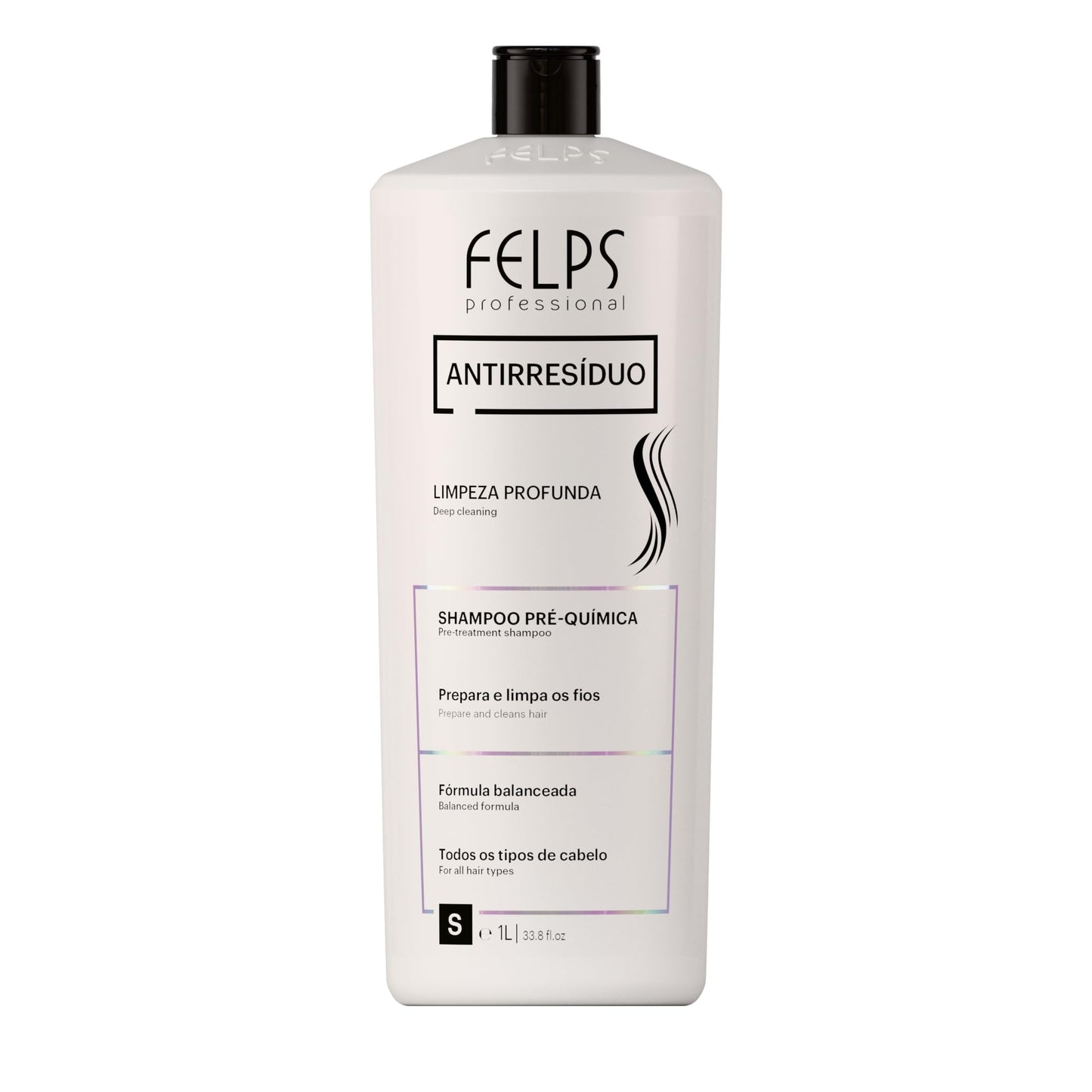 Felps Professional Antirresidue Deep Cleansing Pre-Treatment Shampoo, 1L, 33.8 fl oz, For All Hair Types