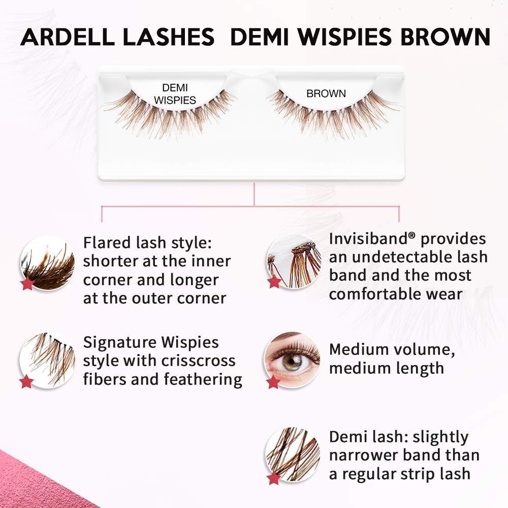 False Eyelashes Demi Wispies - Natural Brown Look | 4 Pack