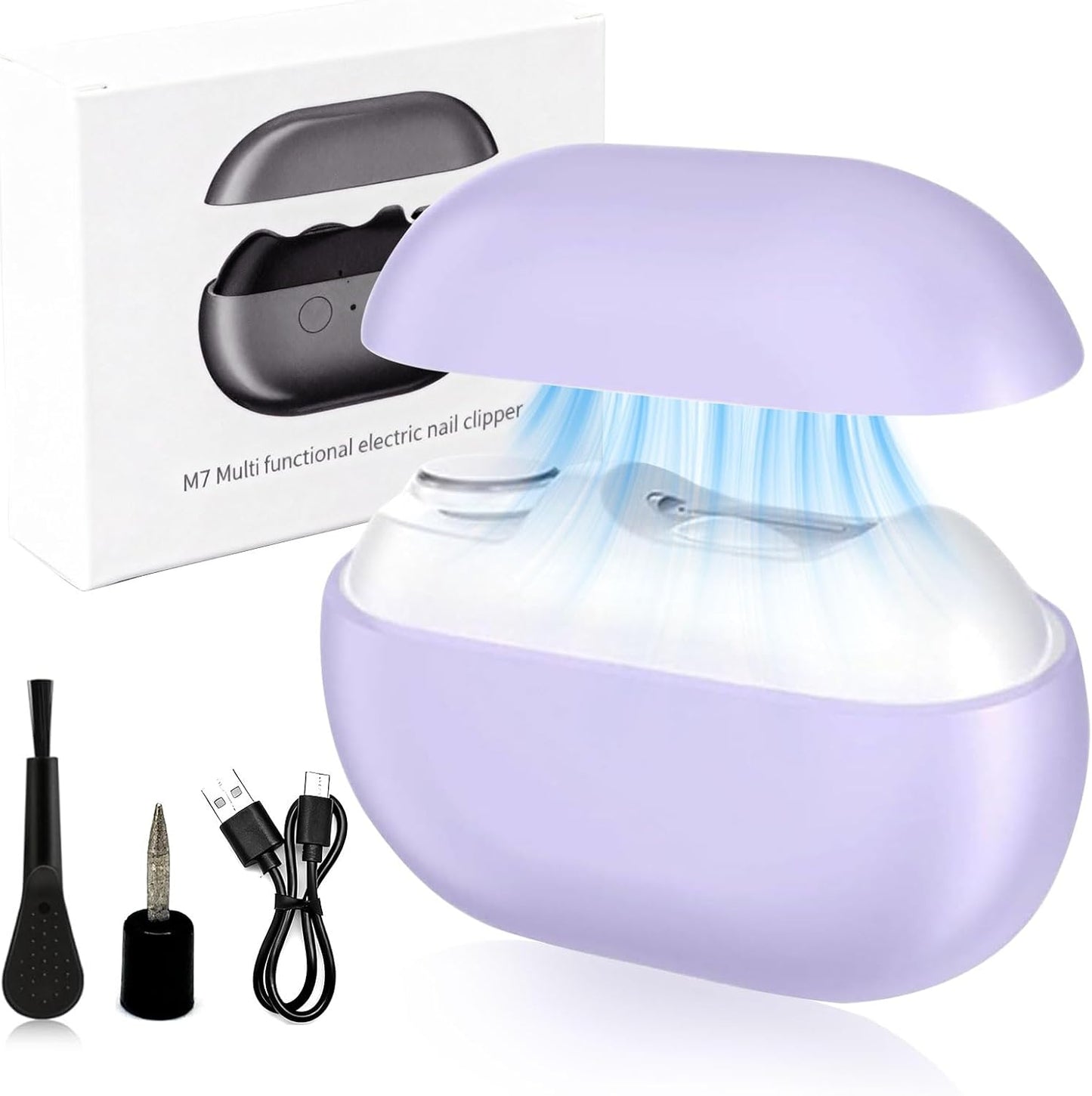 Electric Nail Clipper - Effortless Grooming Tool for Quick Nail Care | Purple Color
