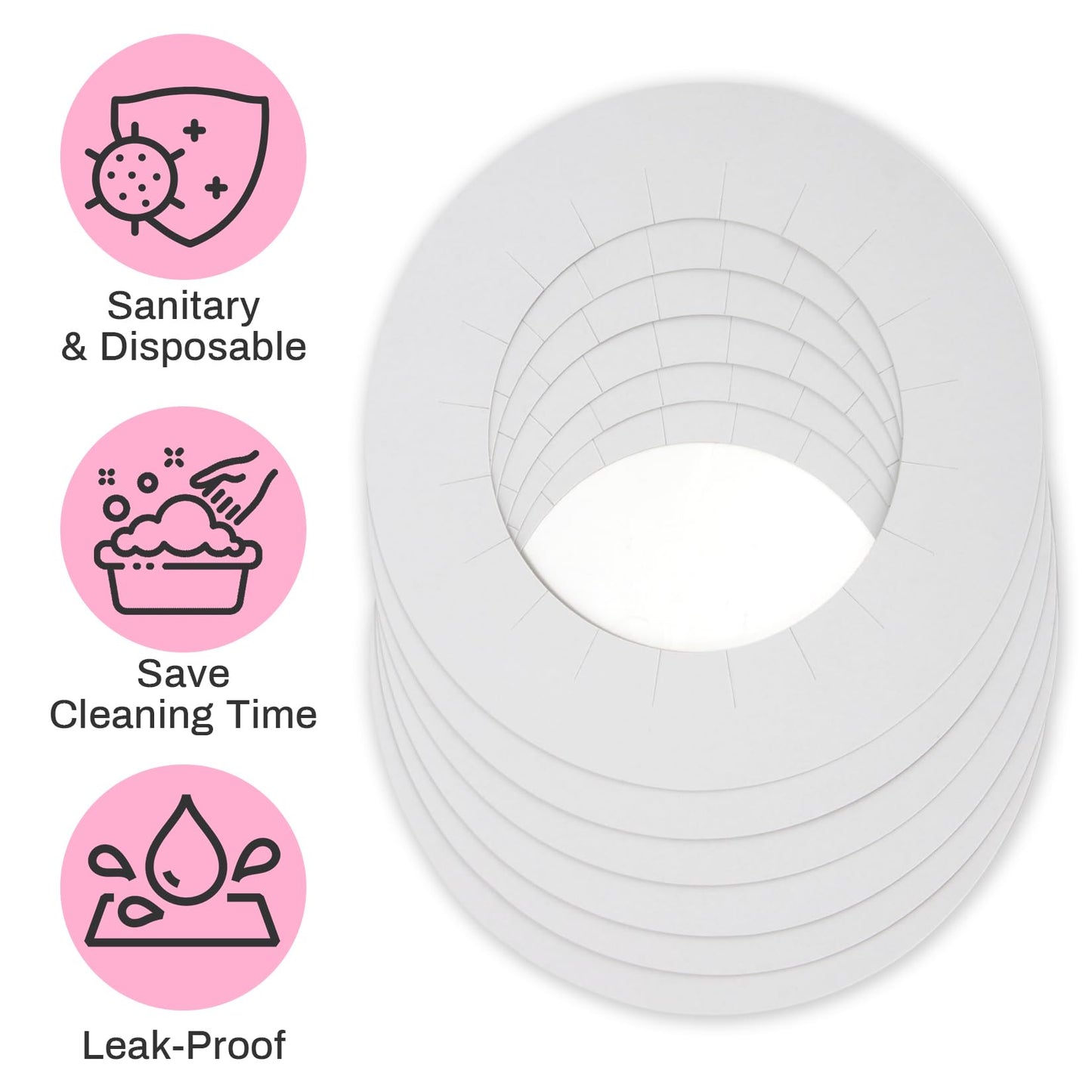 RAQEHO Wax Collars for Wax Pot - 50PCS Disposable Coated Paper Protective Clean Collar for 14oz Wax Warmer Melting Pot for Hair Removal Women Wax Bath Accessories Esthetician Professional Supplies