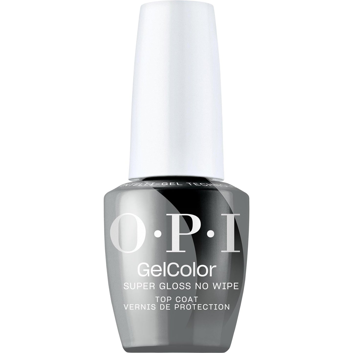 OPI GelColor Super Gloss No Wipe Top Coat | LED Cure Gel Nail Polish with High Shine Finish | For Nail Art & Chrome Powder Looks | Protects Color & Prevents Chipping | 0.5 Fl Oz