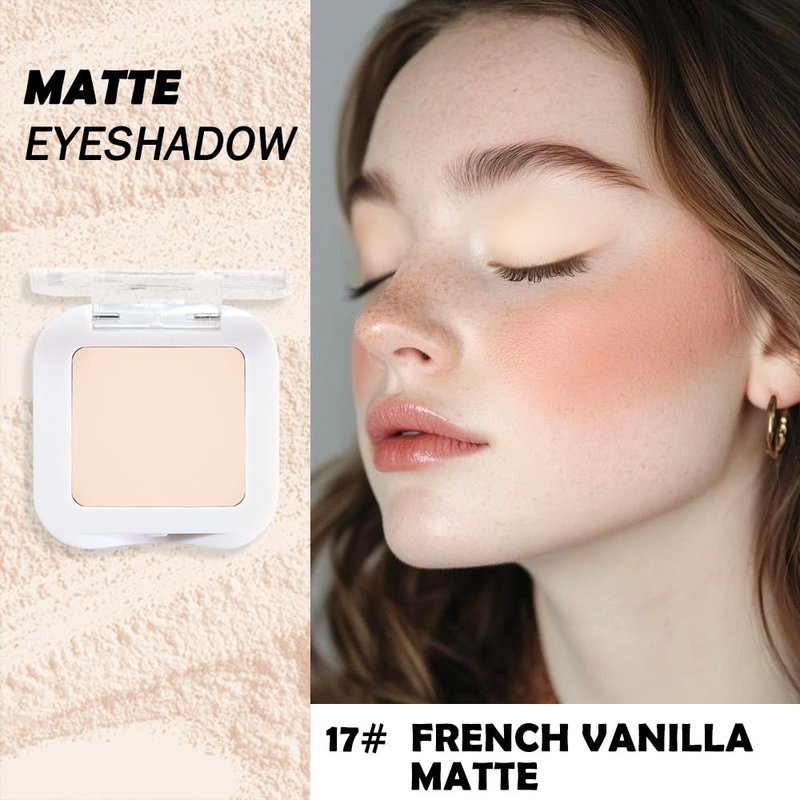 Neutral Nude Eyeshadow Palette - Light Beige & Ivory Matte Shades | Soft Blendable Makeup for Mature Skin, Vegan & Cruelty-Free