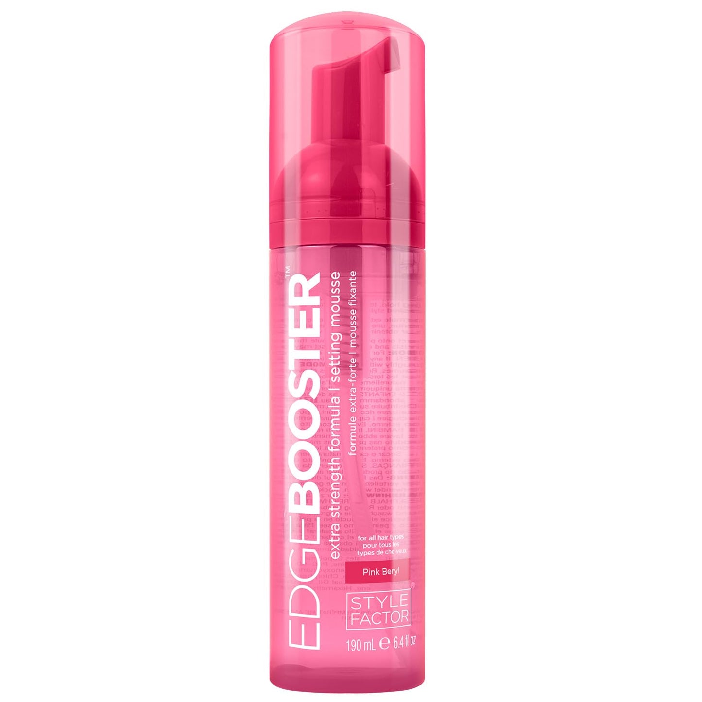Style Factor EDGE BOOSTER Mousse - Extra Strength Frizz Control & Volume | 6.4oz Morganite for Curly Hair