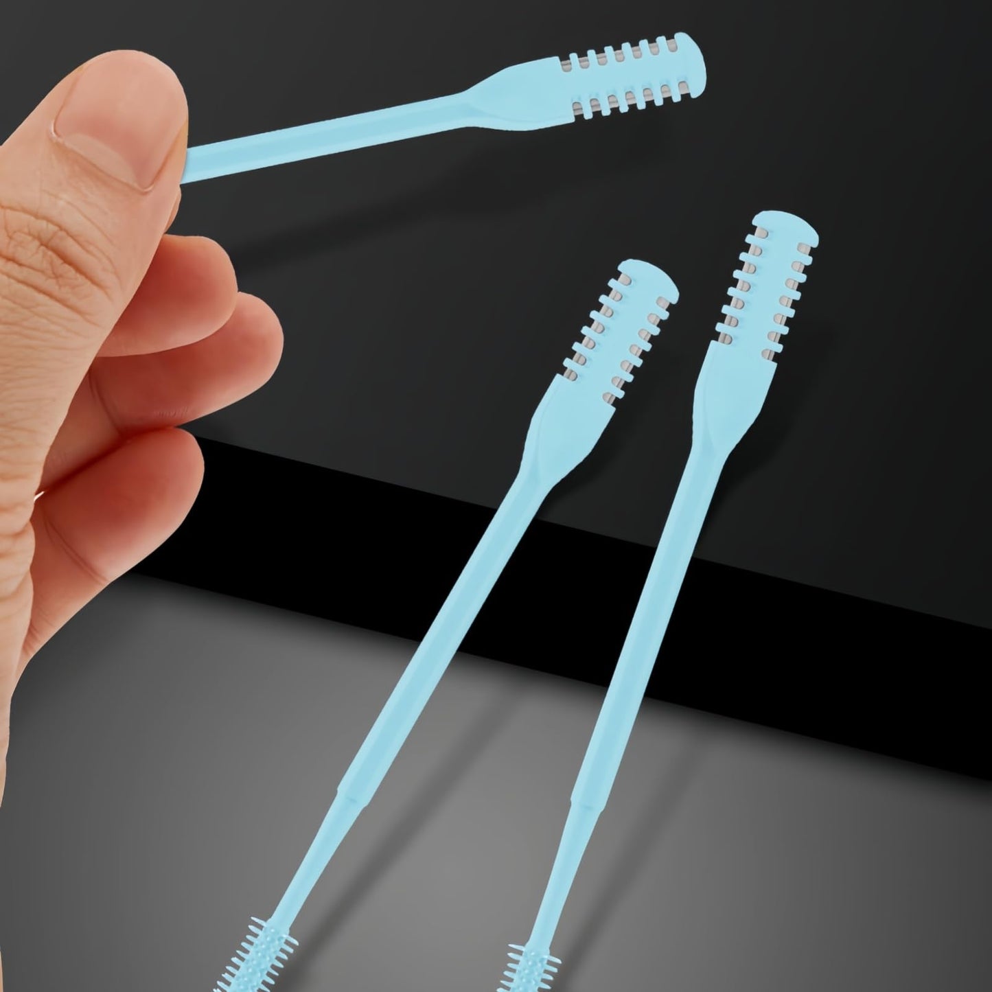 YSY RUR 2-in-1 Nosal Hair Cutter, Double Sided Nose Hair Cutter, Manual 360° Rotating with Safety Blades & Soft Cleaning Brush, Nose Hair Trimmer for Men & Women (Mixed)