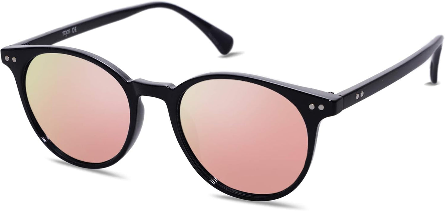 SOJOS Small Round Polarized Sunglasses for Women & Men - Vintage UV400 Protection