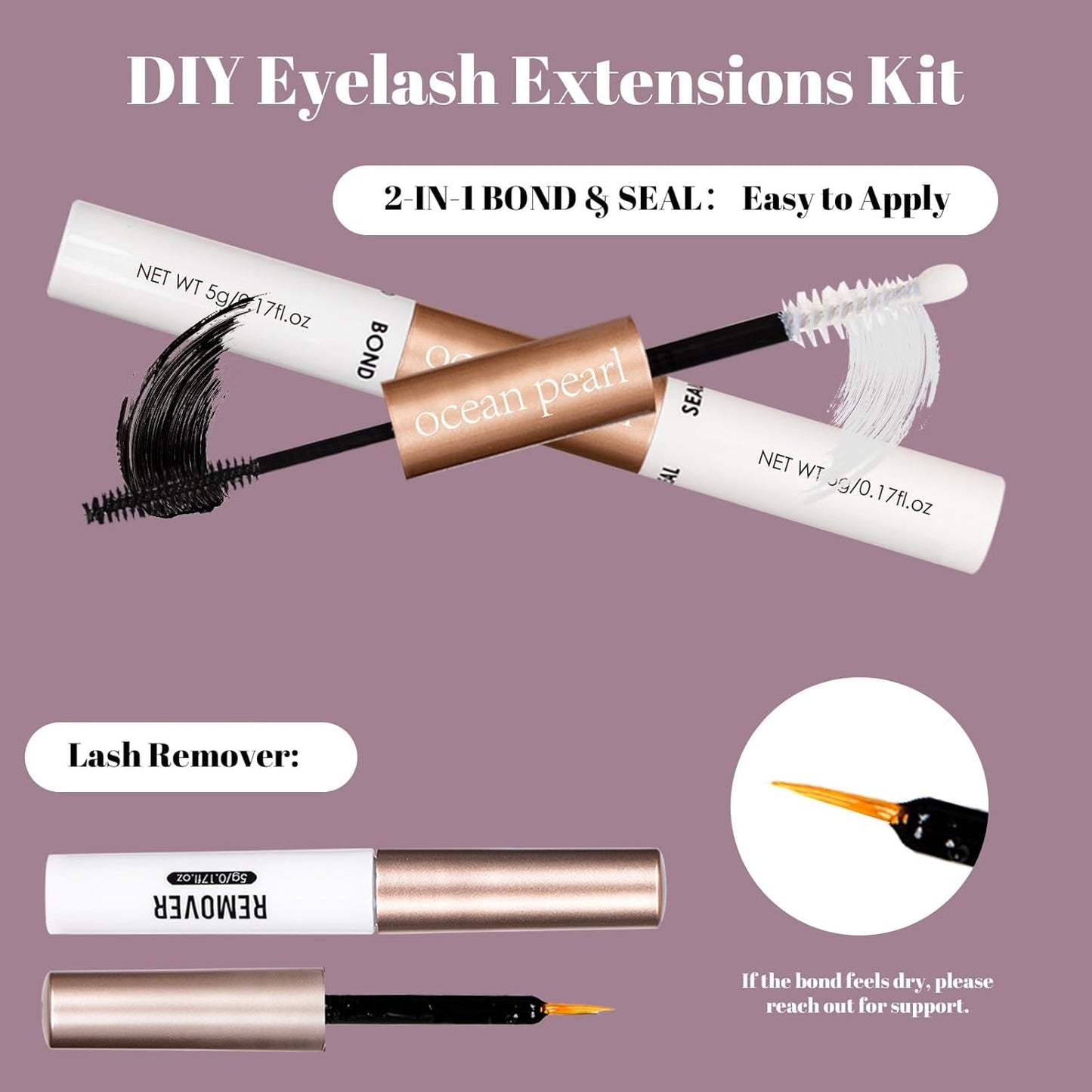 Ocean Pearl Lash Clusters - 320 Pcs 11-20mm Eyelash Extension Kit | 40D, 50D, 100D with Adhesive & Tweezers