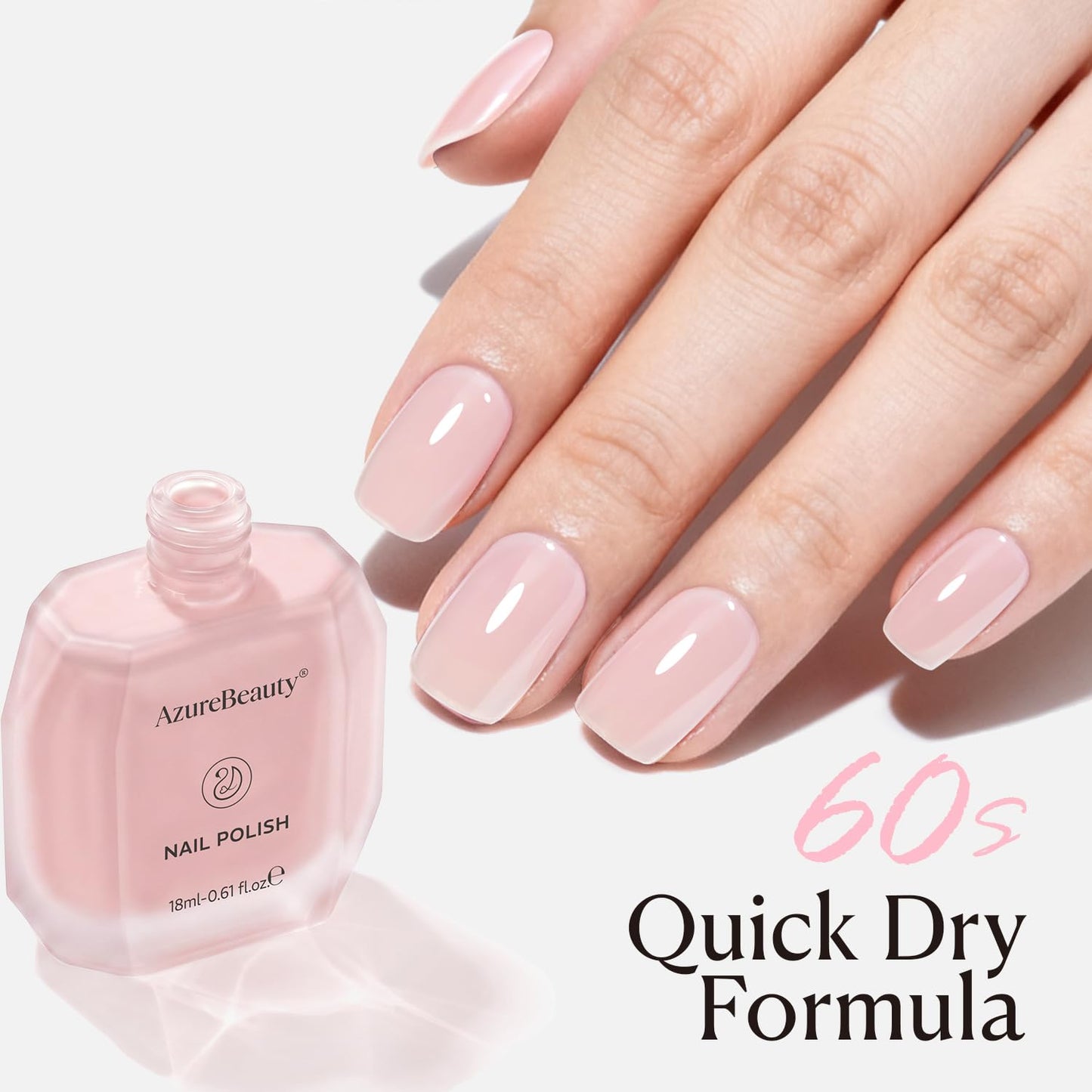 AZUREBEAUTY Nail Polish Quick Dry All Season Natural Color Fingernail Polish Salon-Quality for Women Home Gifts