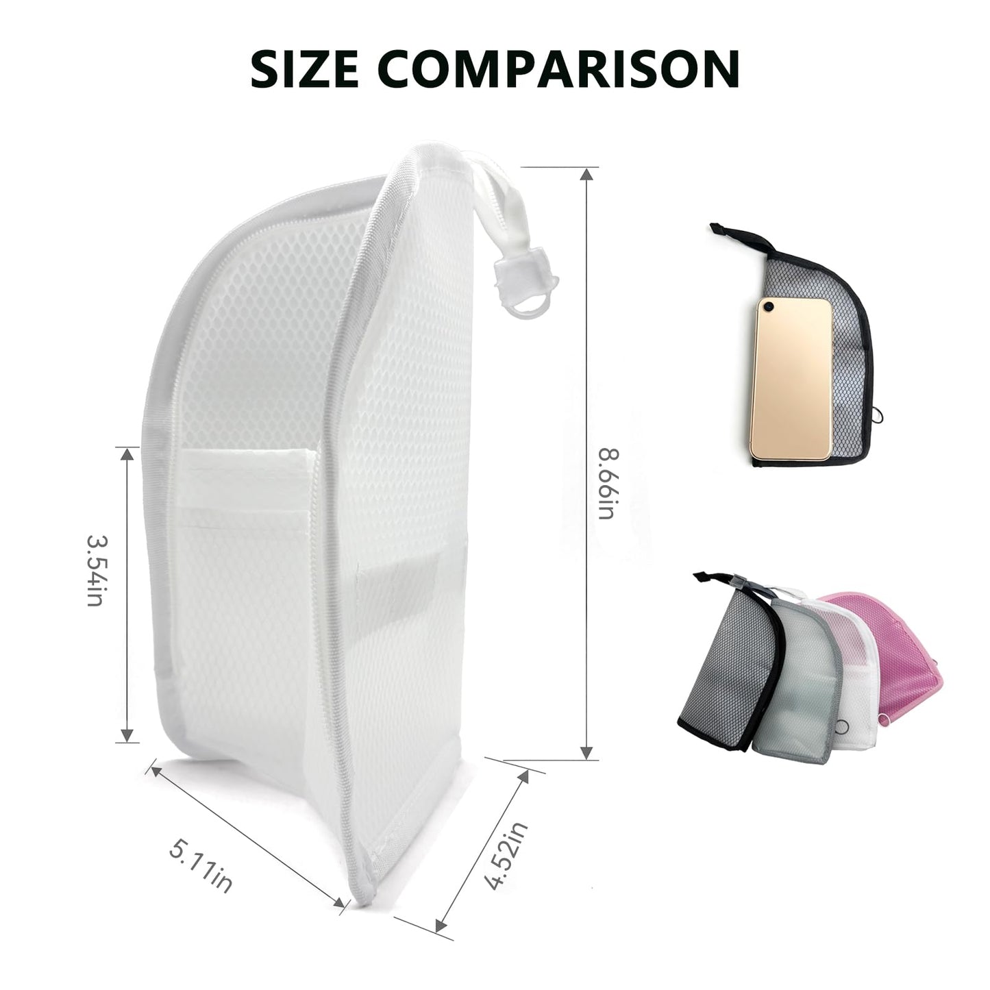 PZAHYAW Standing Toiletry Bag, Portable Lightweight Travel Toiletry Bag, Waterproof EVA Mesh Travel Makeup Bag, Hanging Cosmetic Organizer for Bathroom, Travel (Pink+White)