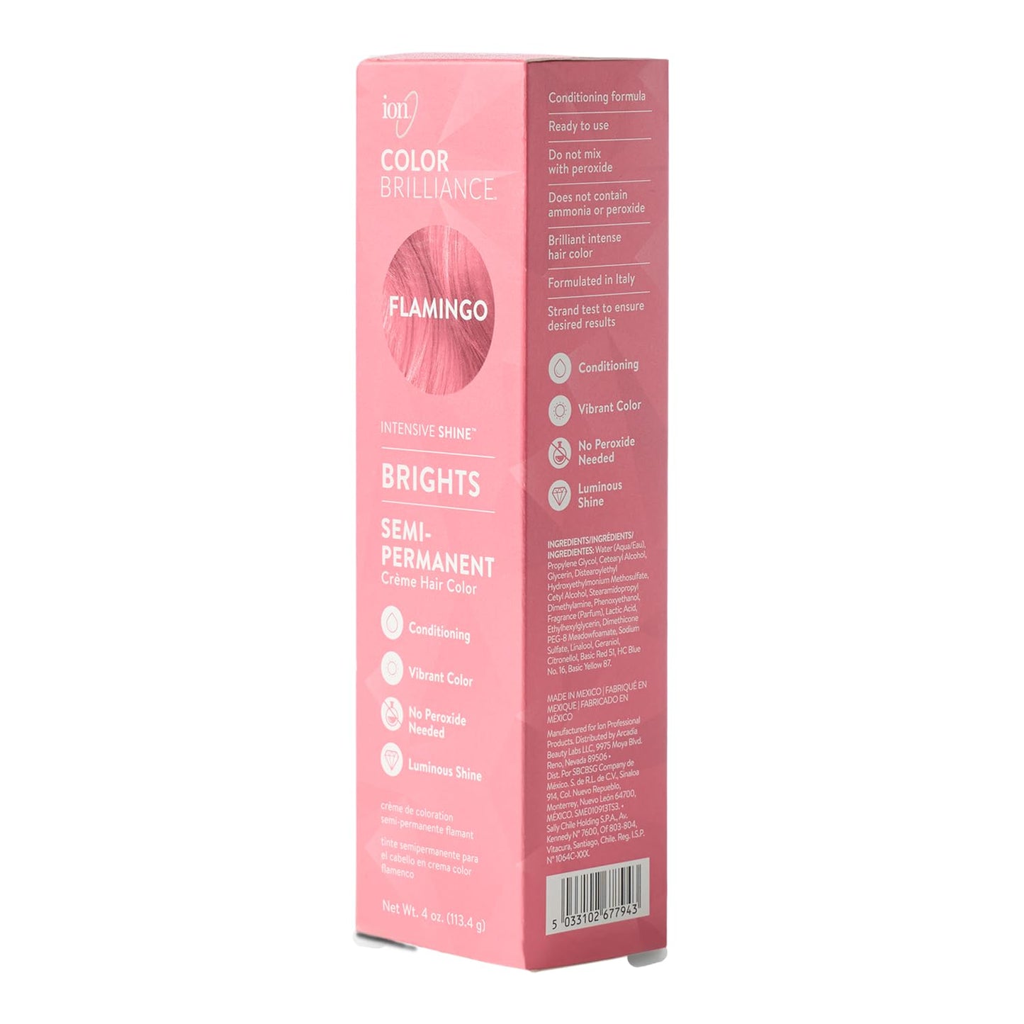 Brights Semi-Permanent Hair Color - Flamingo Pink Shade for Vibrant Hair