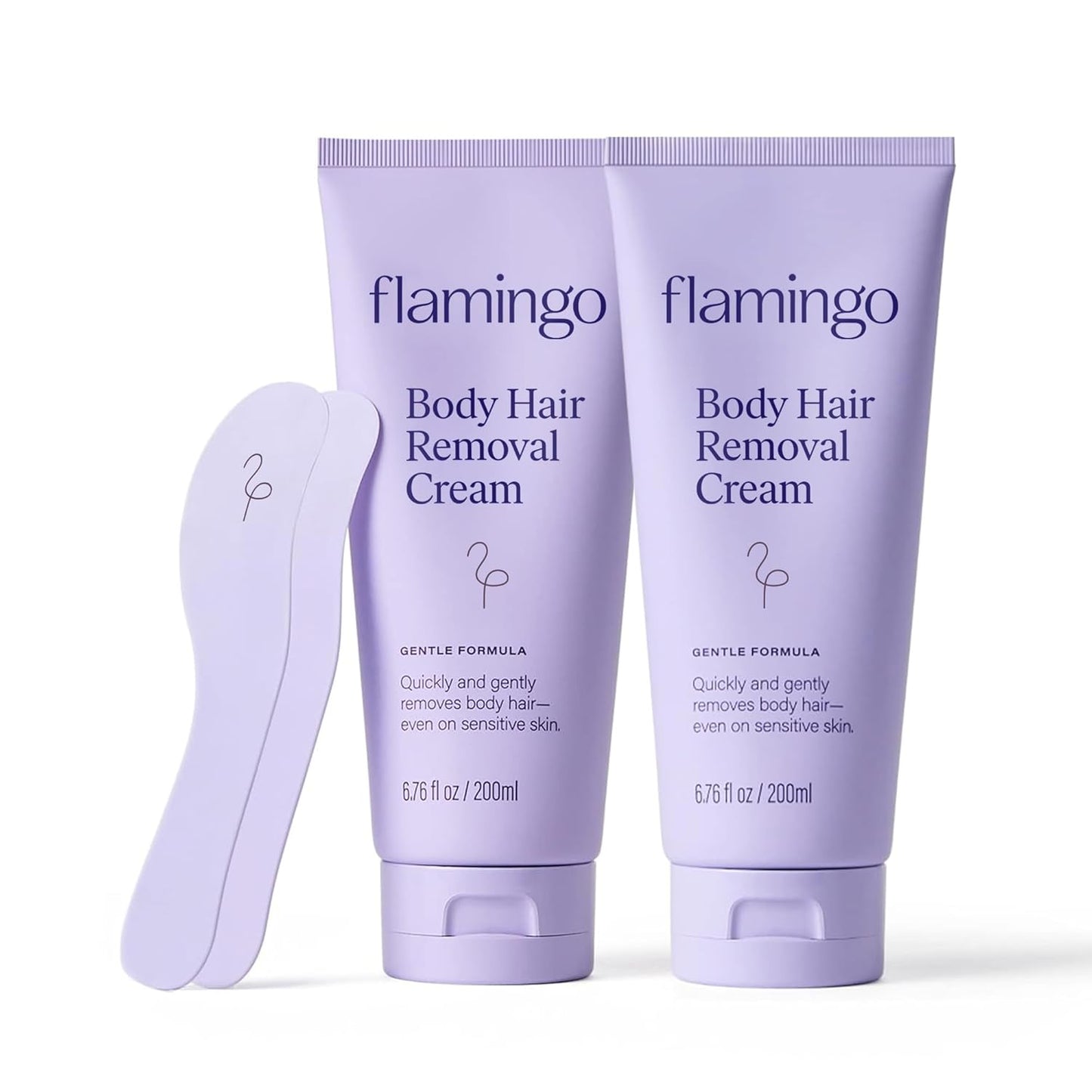 Flamingo Women's Body Hair Removal Cream - Smooth Skin Formula for Legs, Arms & Bikini Line | 2 Pack, 6.76 fl oz