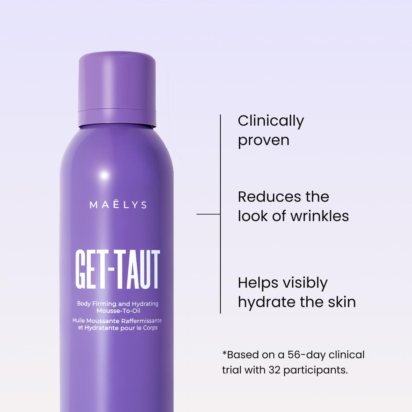 MAËLYS GET-TAUT Hydrating Mousse-to-Oil Body Oil - Glaucine & Sacha Inchi Nourishing Formula for Dry or Crepey Skin - Silky Body Oil for Women (6.7 oz)