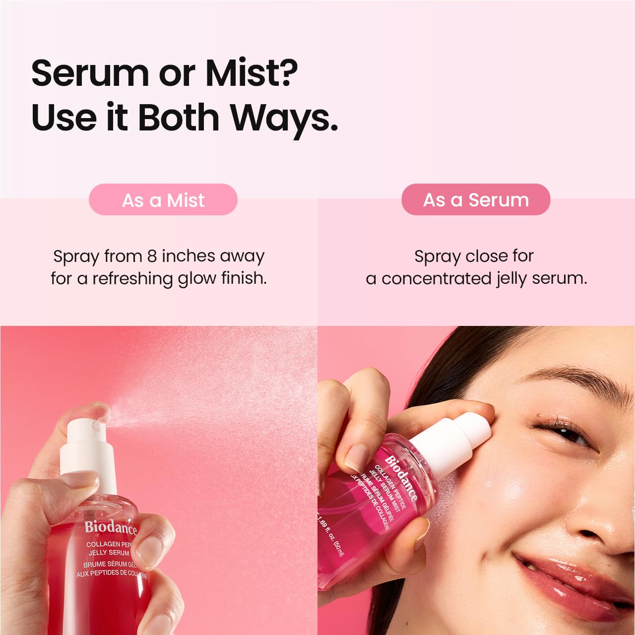 Collagen Peptides Jelly Serum Mist - Hydrating Anti-Aging Face Spray | 1.69 fl. oz | Korean Skin Care Essential