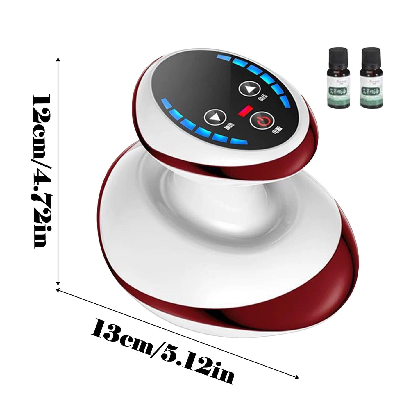 Yanzhenglip Massage 4-in-1 Massager Against Cellulite - Vacuum & Gua Sha Electric, Firmer Skin & Better Circulation, Deep Massage with Heat, for Full Body Use at Home (A-1Set)