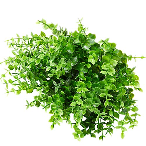 KLEMOO 8 Bundles UV Resistant Artificial Boxwood Plants for Home Decor